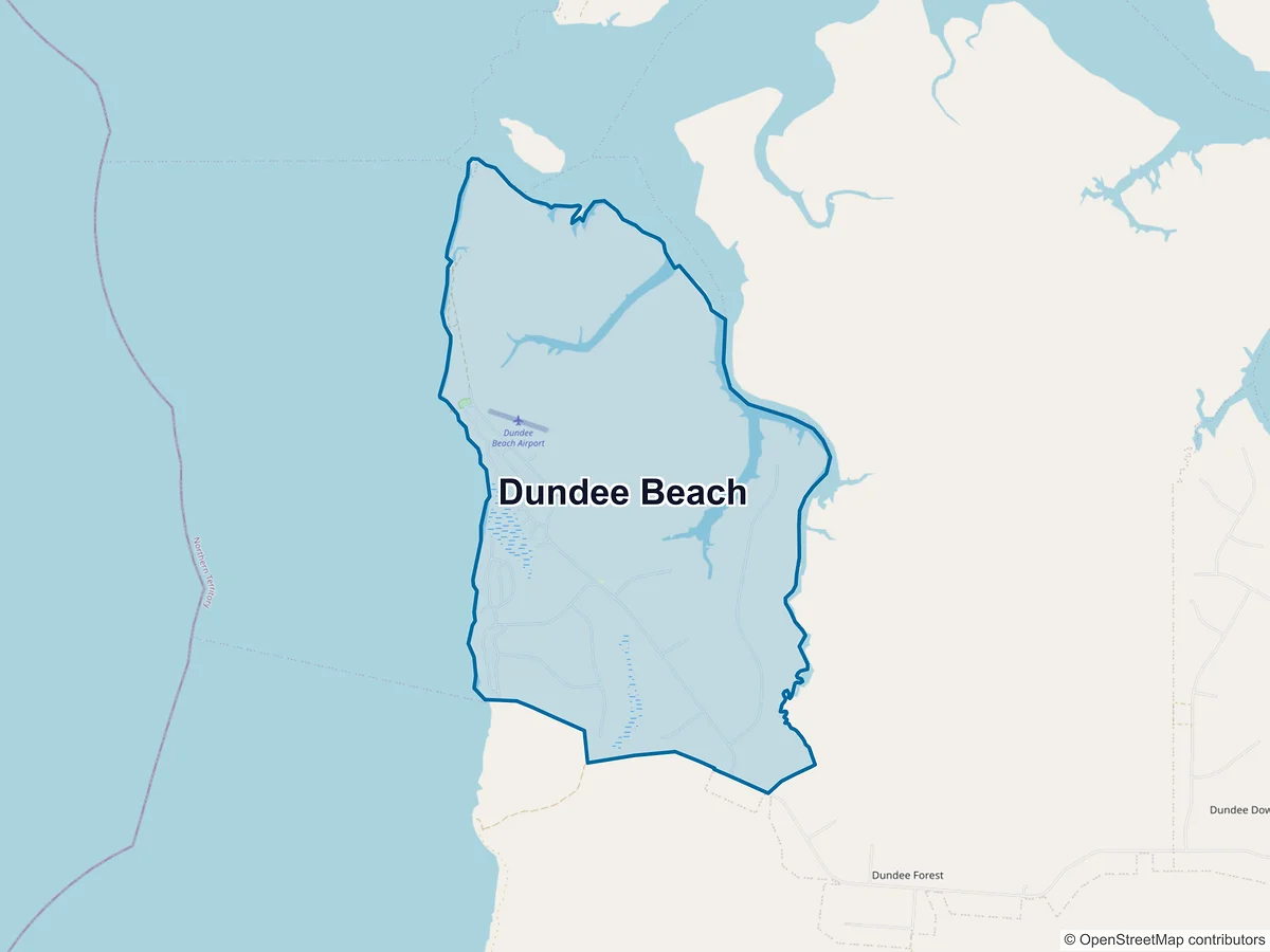 Map of Dundee Beach, NT, Australia