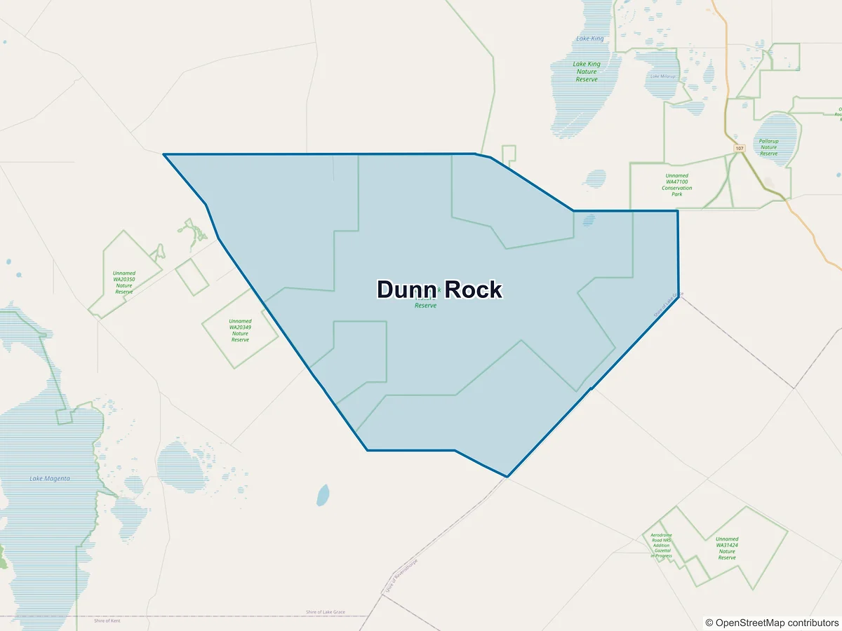 Map of Dunn Rock, WA, Australia