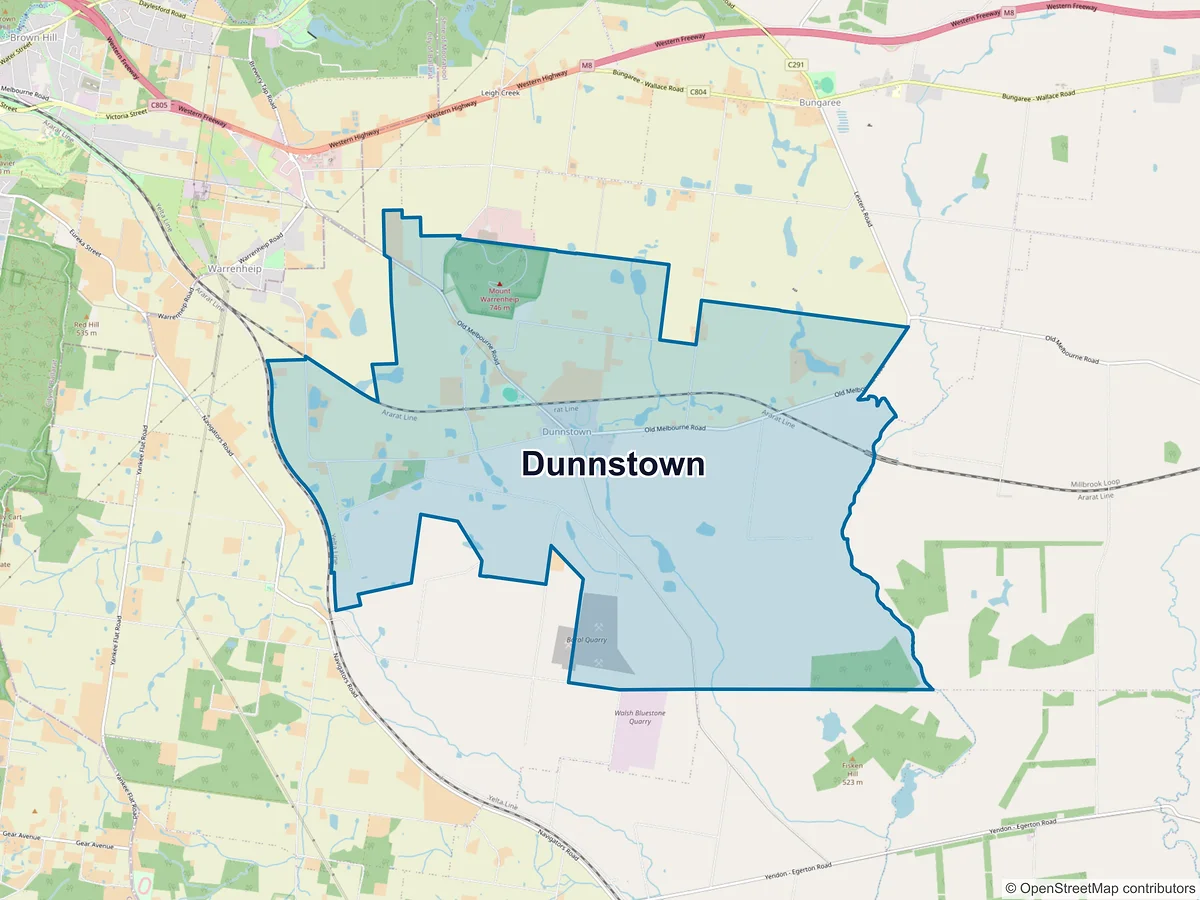 Map of Dunnstown, VIC, Australia