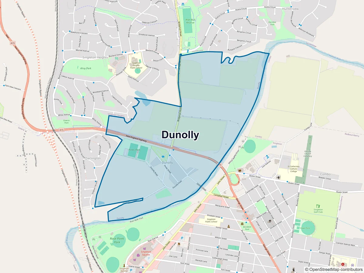 Map of Dunolly, NSW, Australia