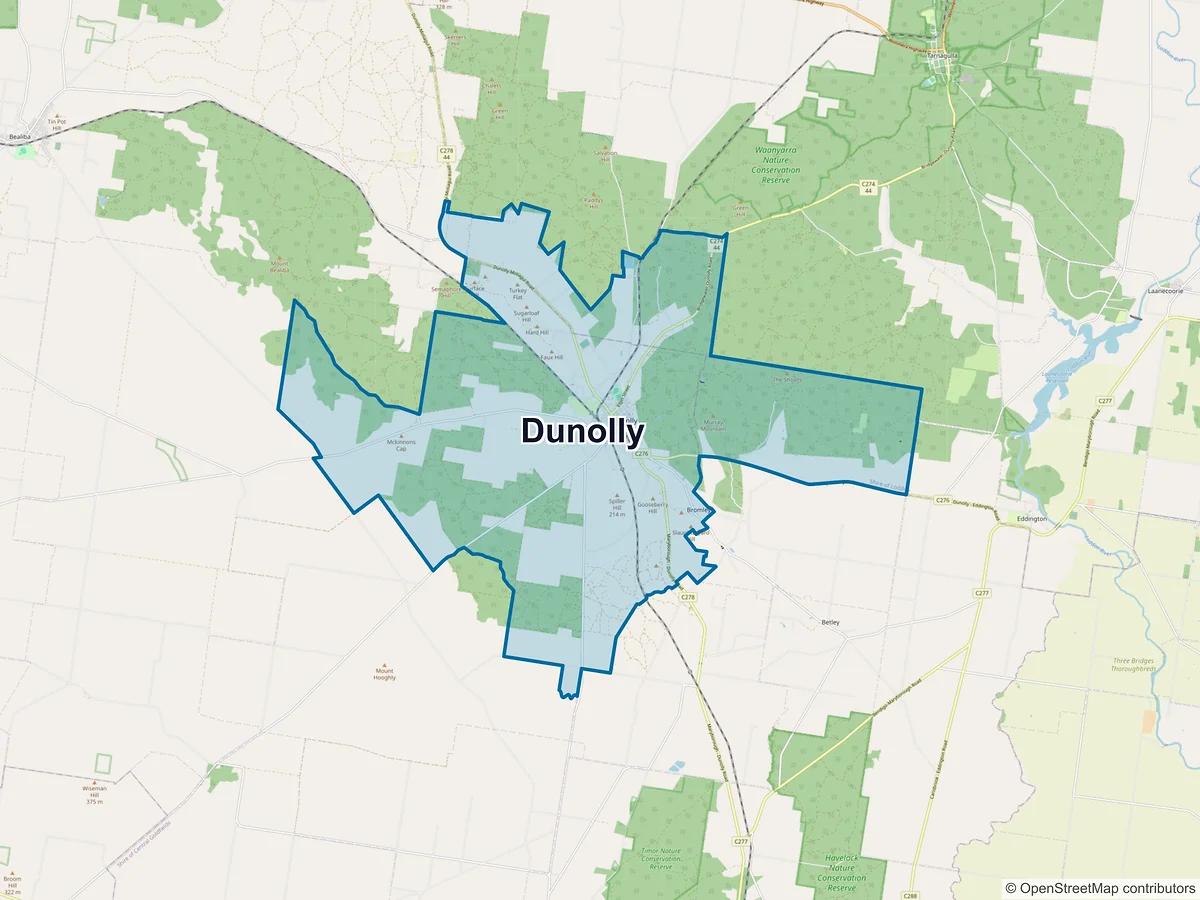 Map of Dunolly, VIC, Australia