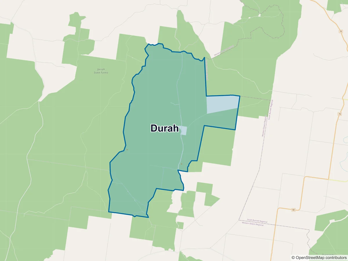Map of Durah, QLD, Australia
