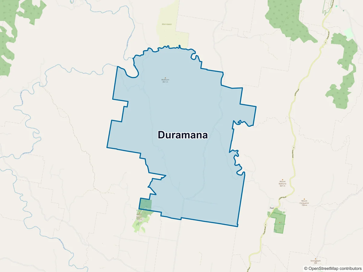 Map of Duramana, NSW, Australia