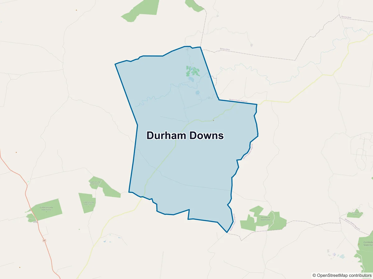 Map of Durham Downs, QLD, Australia