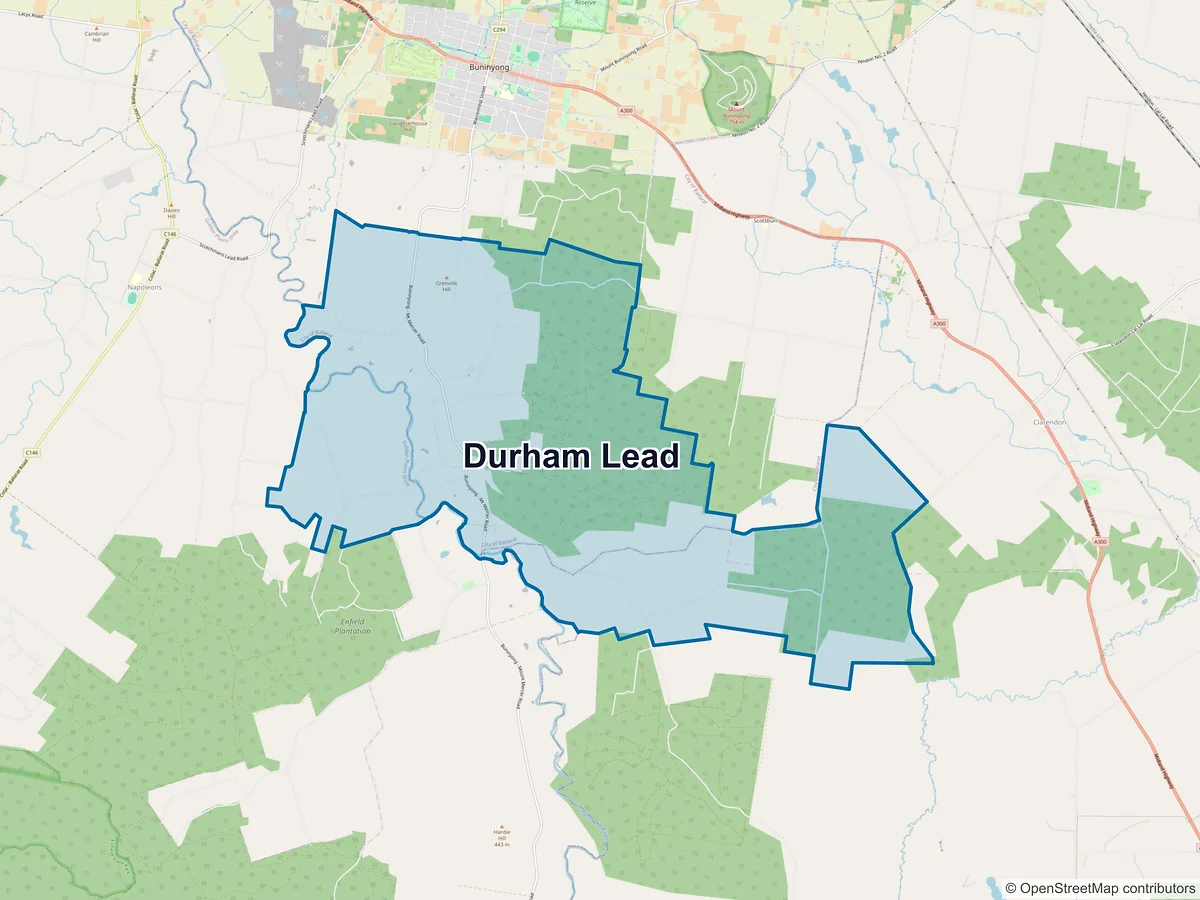 Map of Durham Lead, VIC, Australia