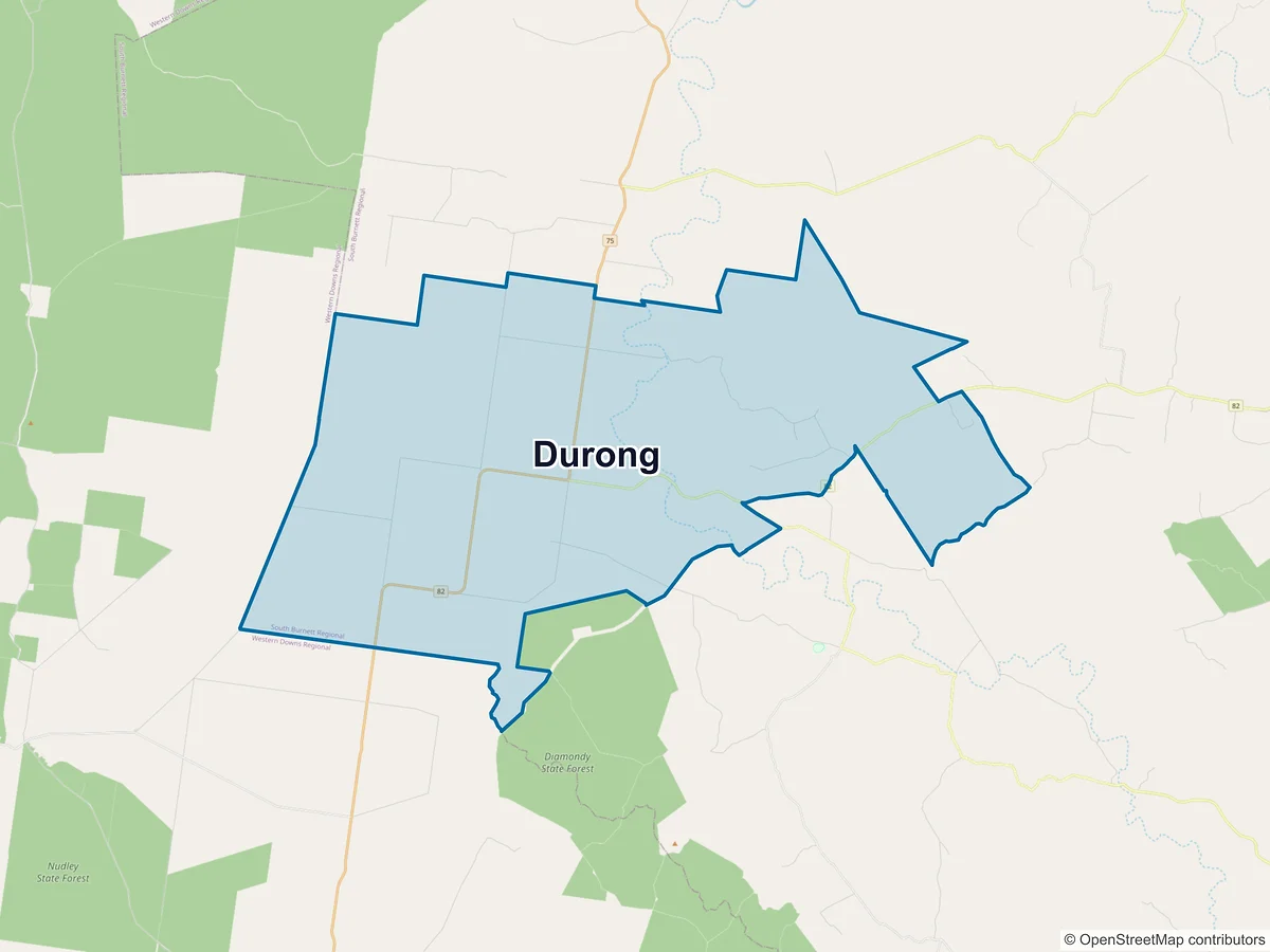 Map of Durong, QLD, Australia