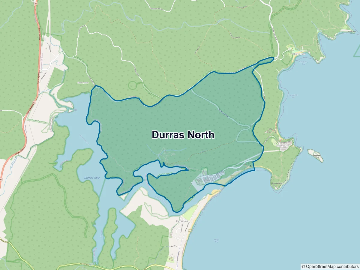 Map of Durras North, NSW, Australia