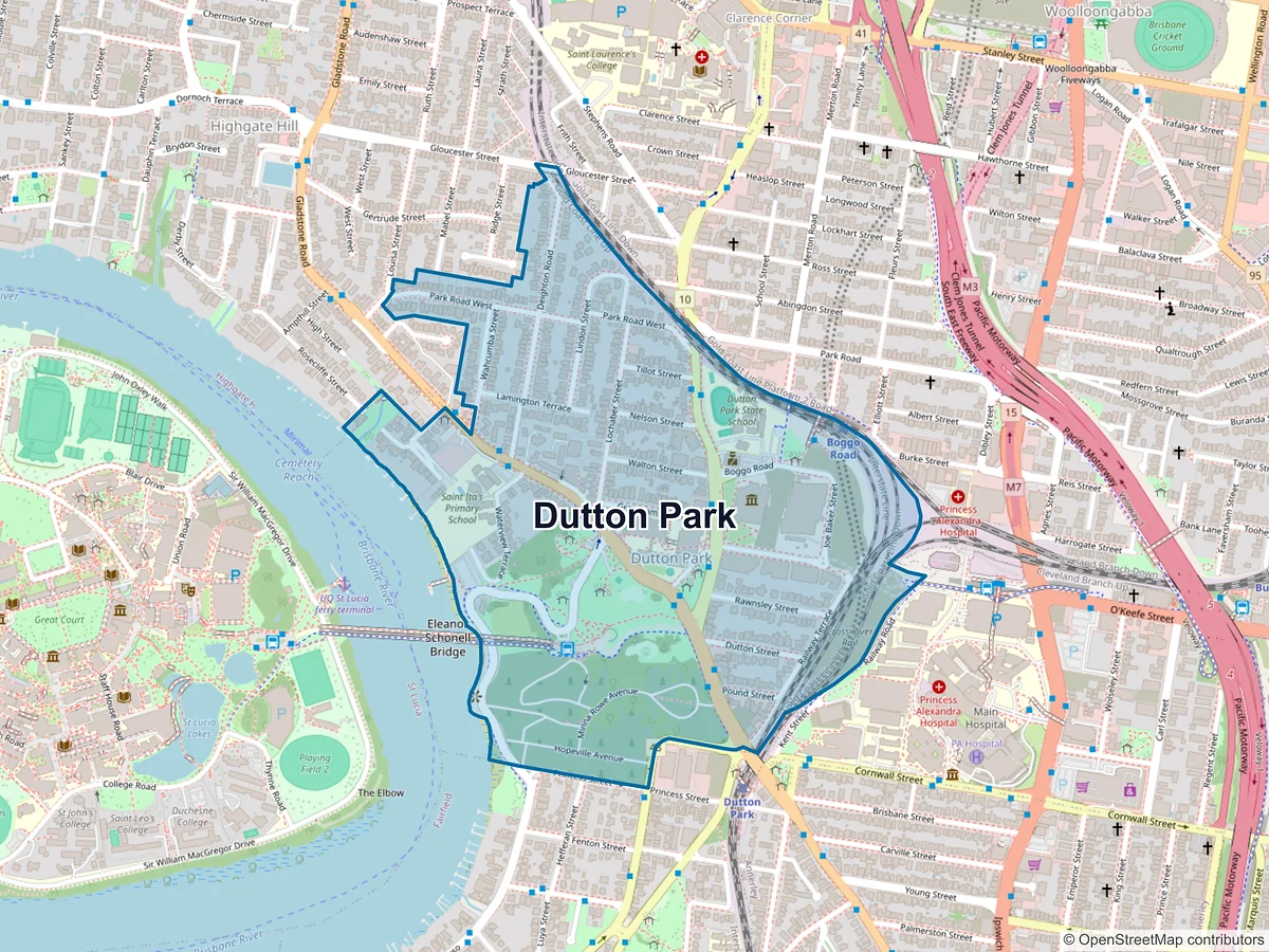Map of Dutton Park, QLD, Australia