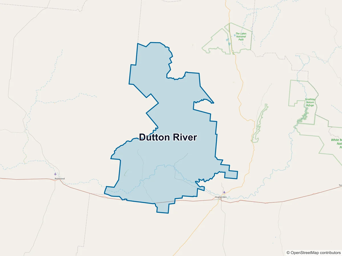 Map of Dutton River, QLD, Australia