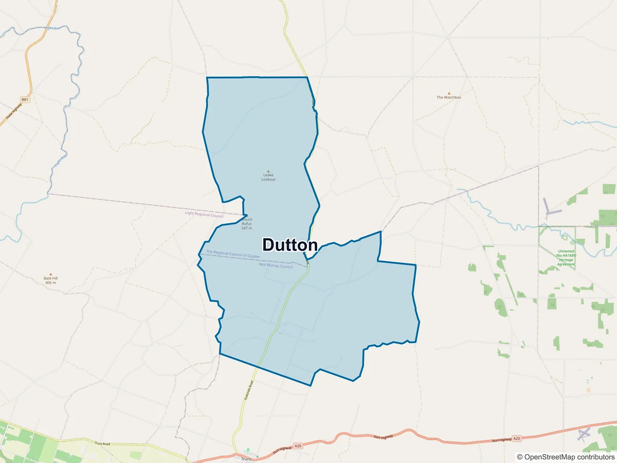 Map of Dutton, SA, Australia