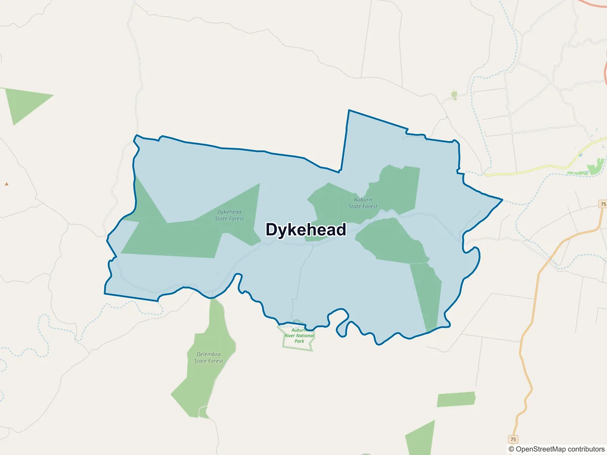 Map of Dykehead, QLD, Australia