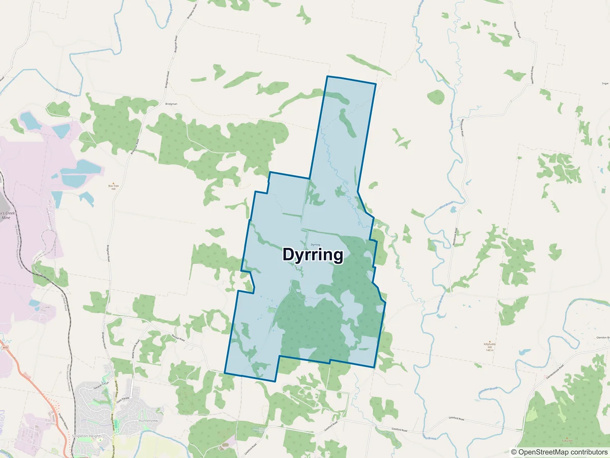 Map of Dyrring, NSW, Australia