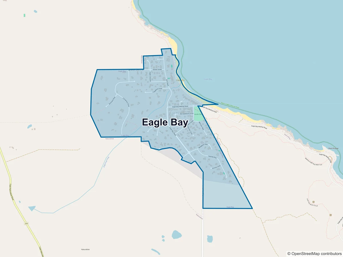 Map of Eagle Bay, WA, Australia