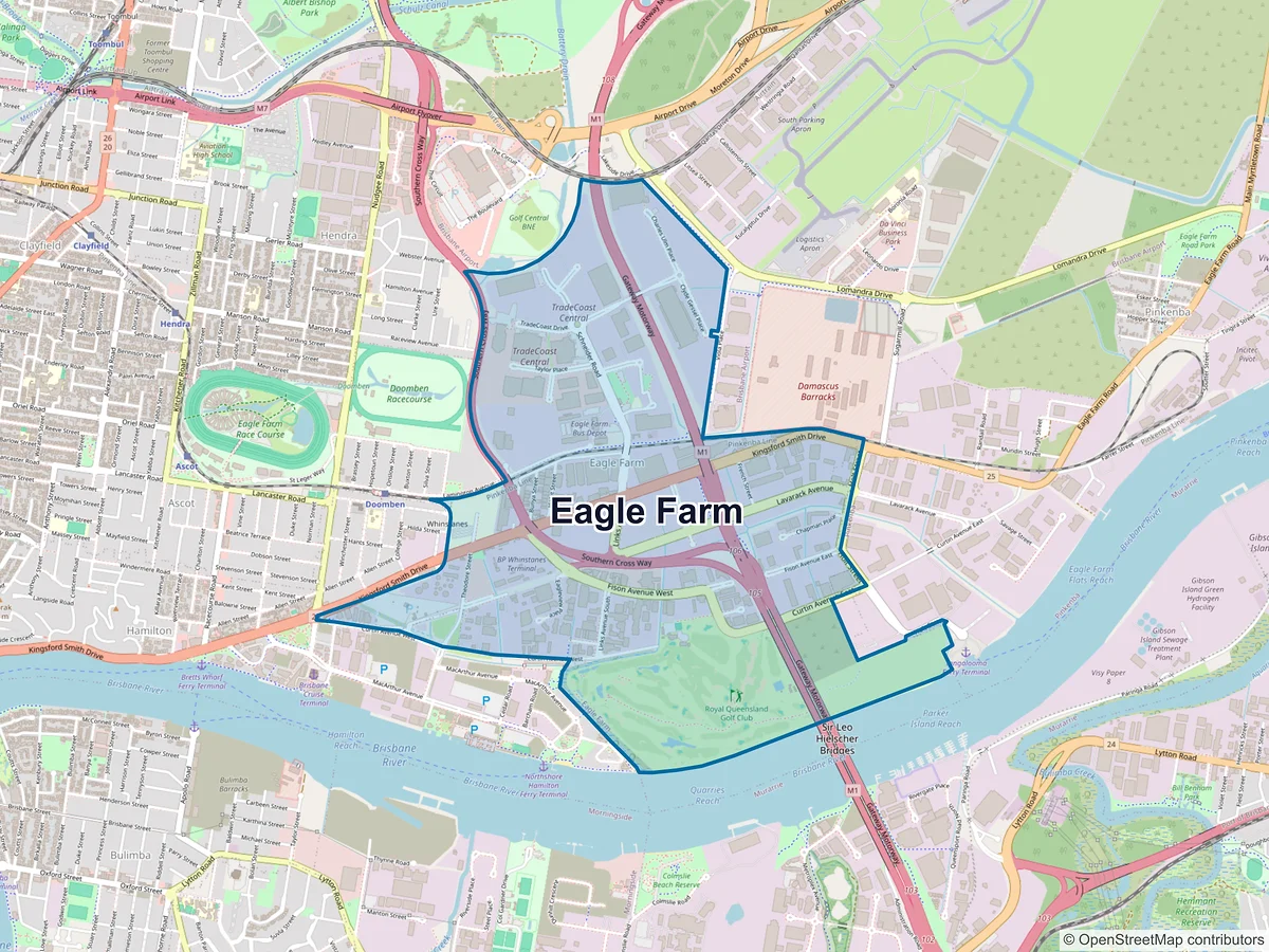 Map of Eagle Farm, QLD, Australia