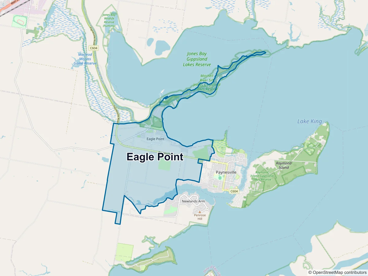 Map of Eagle Point, VIC, Australia