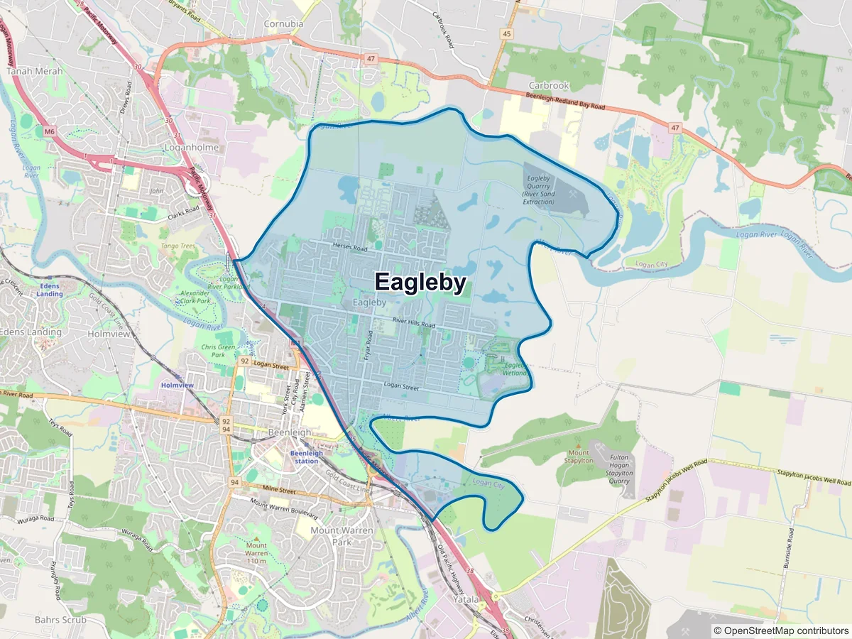 Map of Eagleby, QLD, Australia