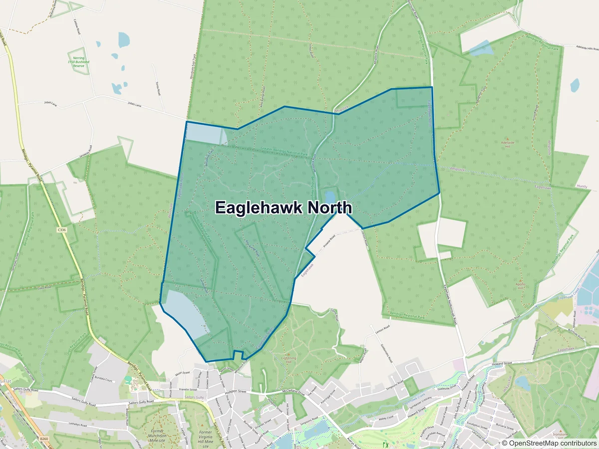 Map of Eaglehawk North, VIC, Australia