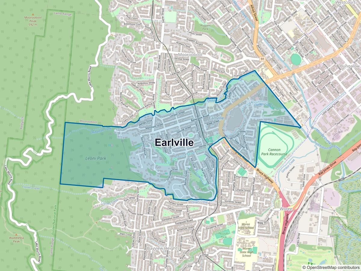Map of Earlville, QLD, Australia