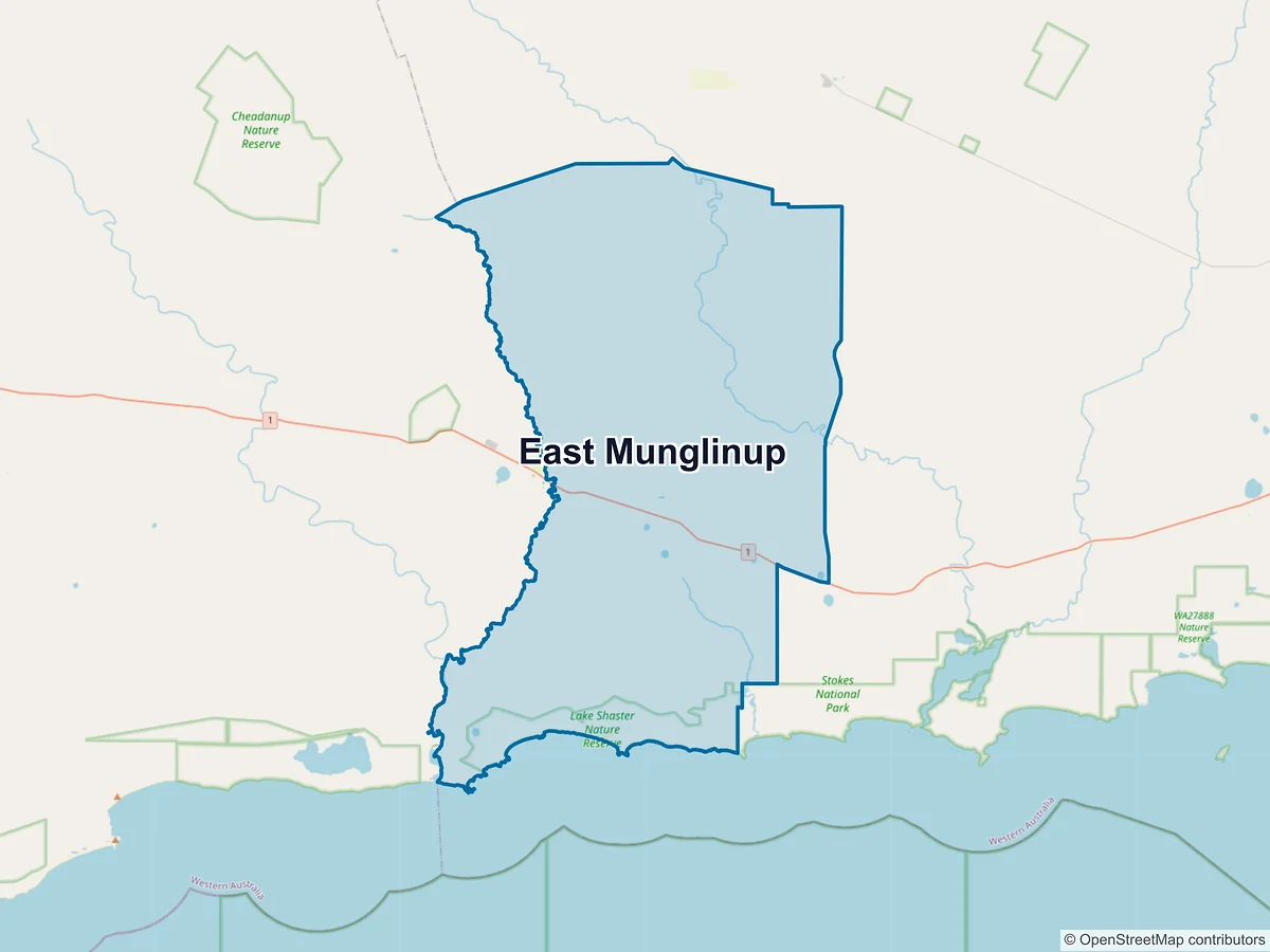 Map of East Munglinup, WA, Australia