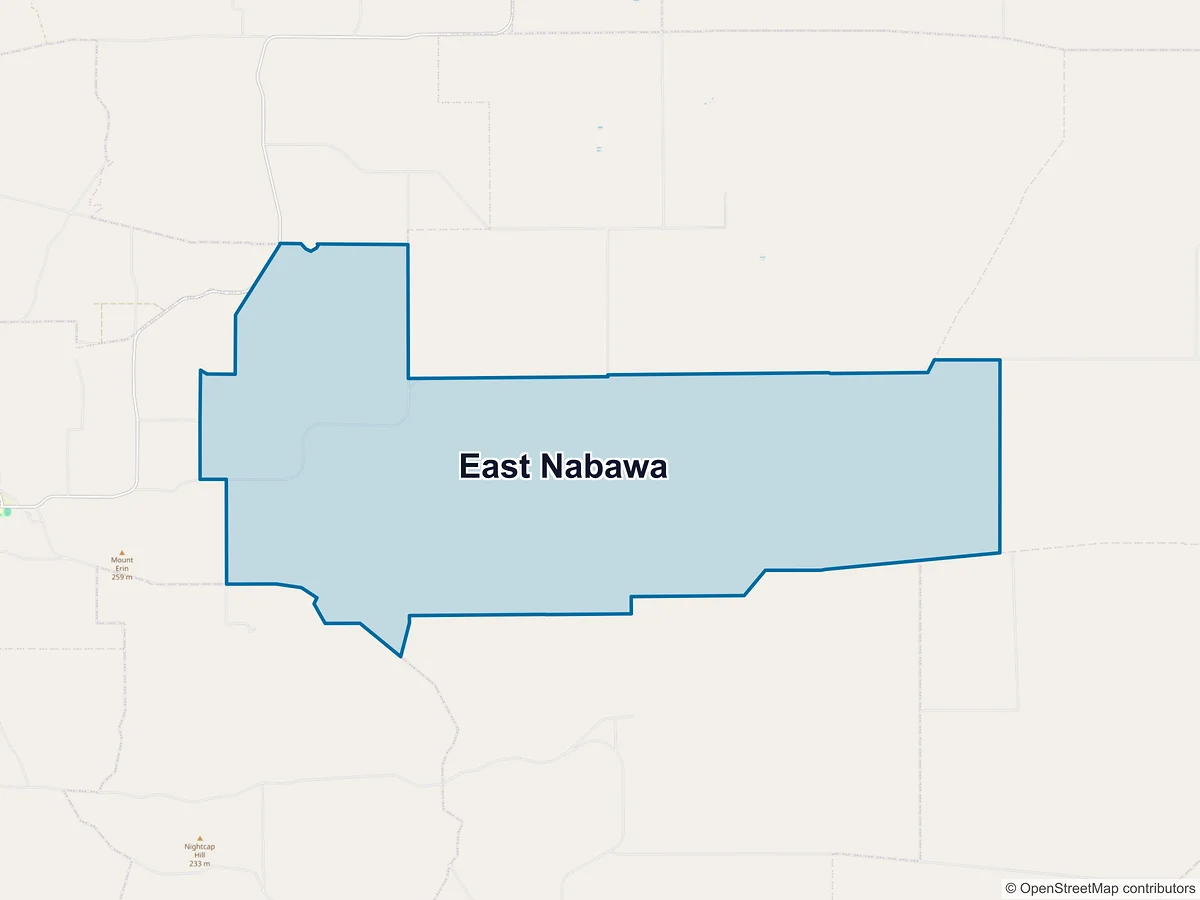 Map of East Nabawa, WA, Australia