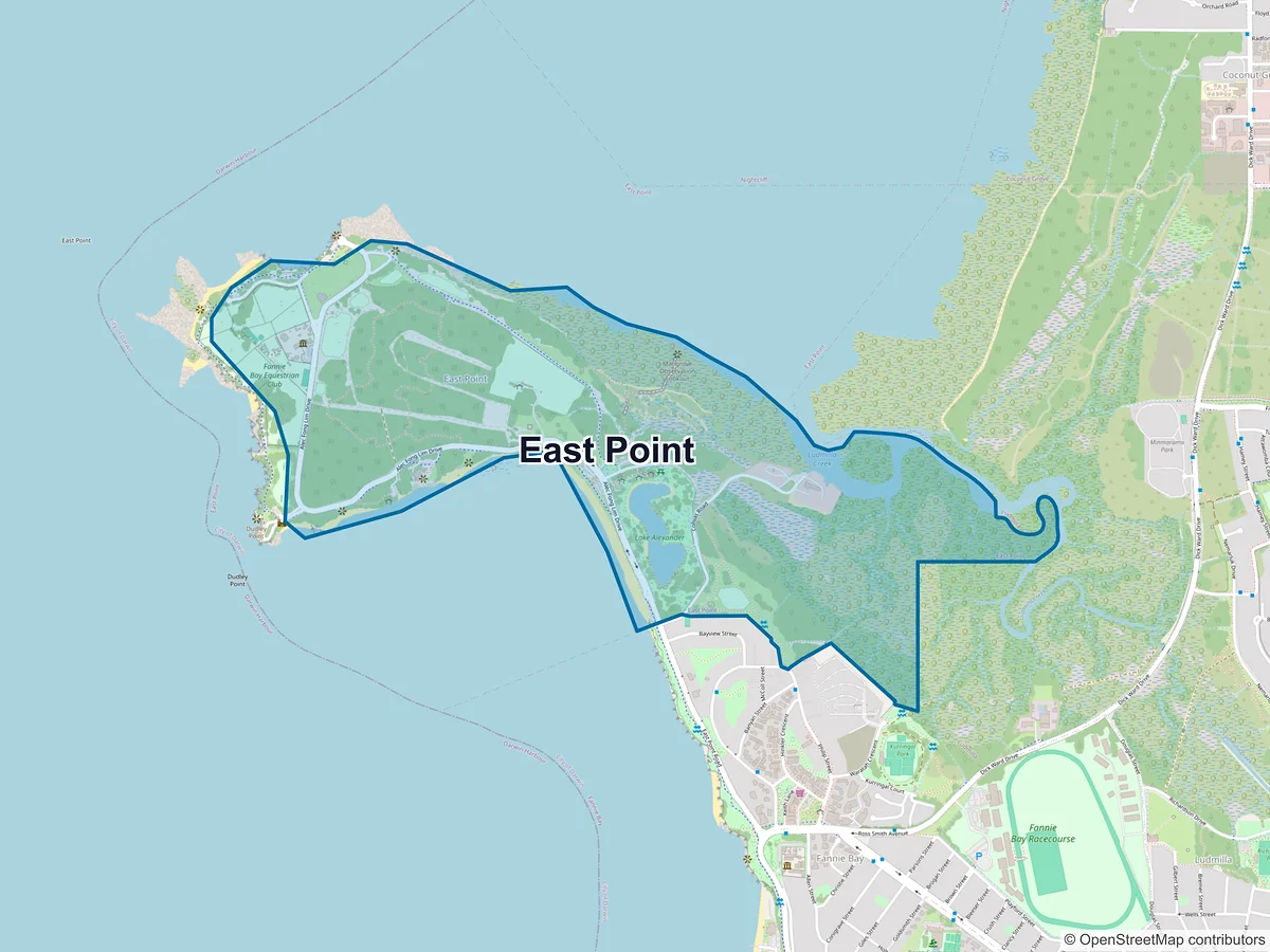 Map of East Point, NT, Australia