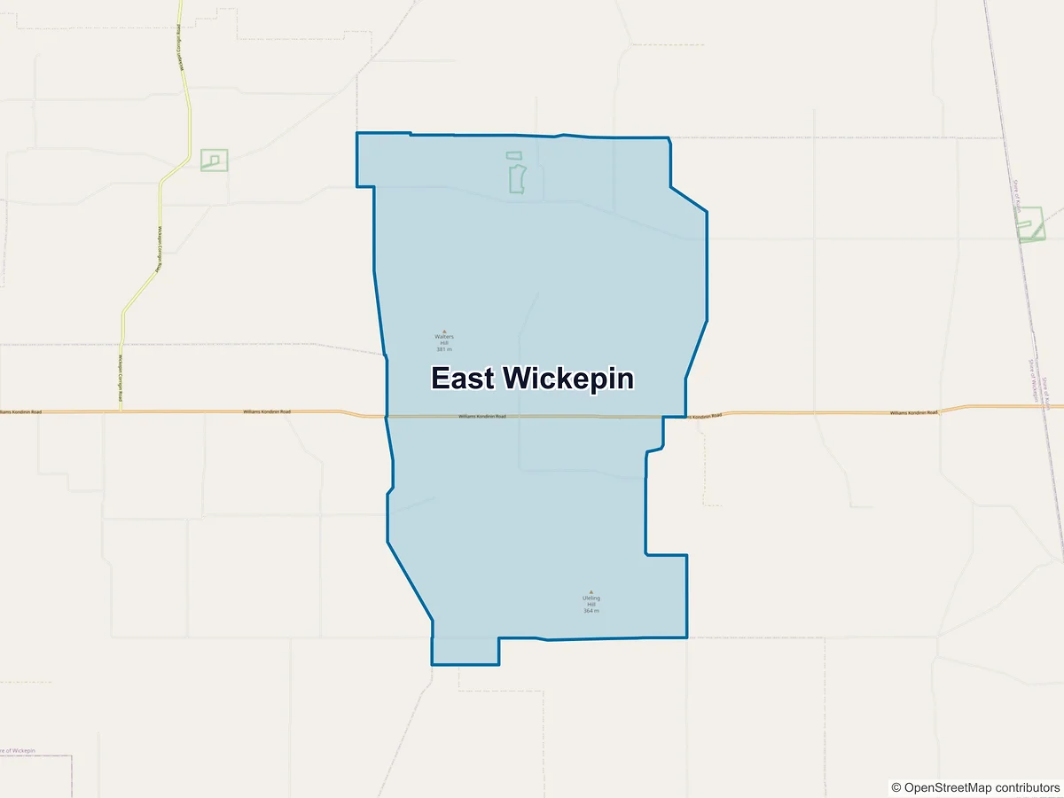Map of East Wickepin, WA, Australia