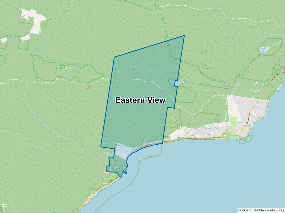 Map of Eastern View, VIC, Australia