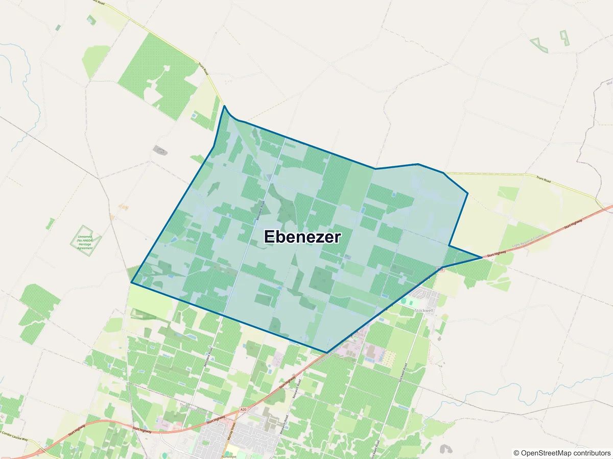 Map of Ebenezer, SA, Australia