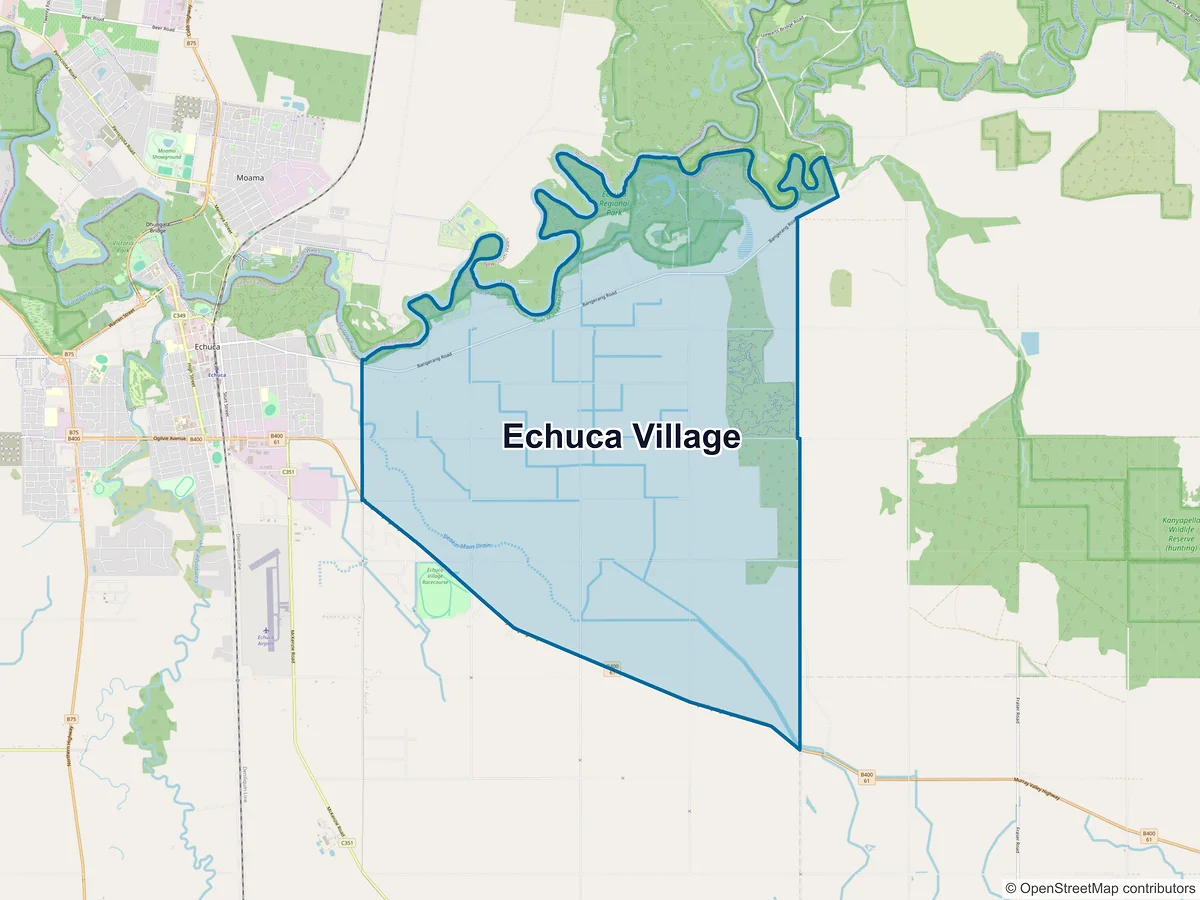 Map of Echuca Village, VIC, Australia