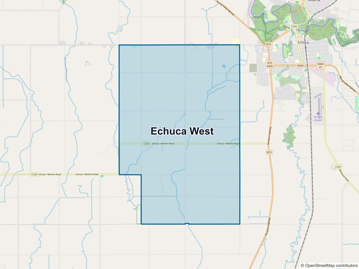 Map of Echuca West, VIC, Australia