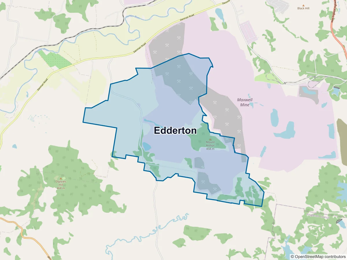 Map of Edderton, NSW, Australia
