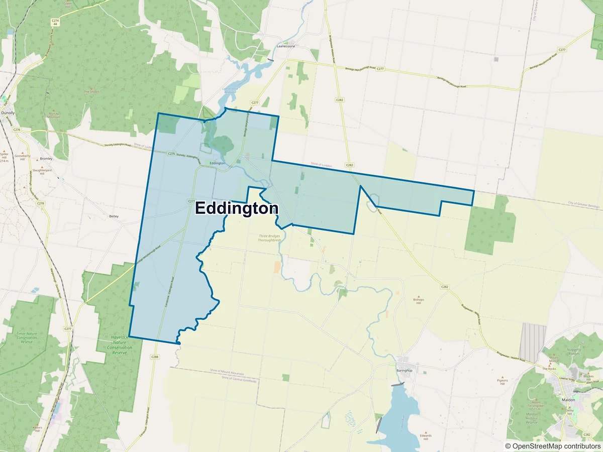 Map of Eddington, VIC, Australia