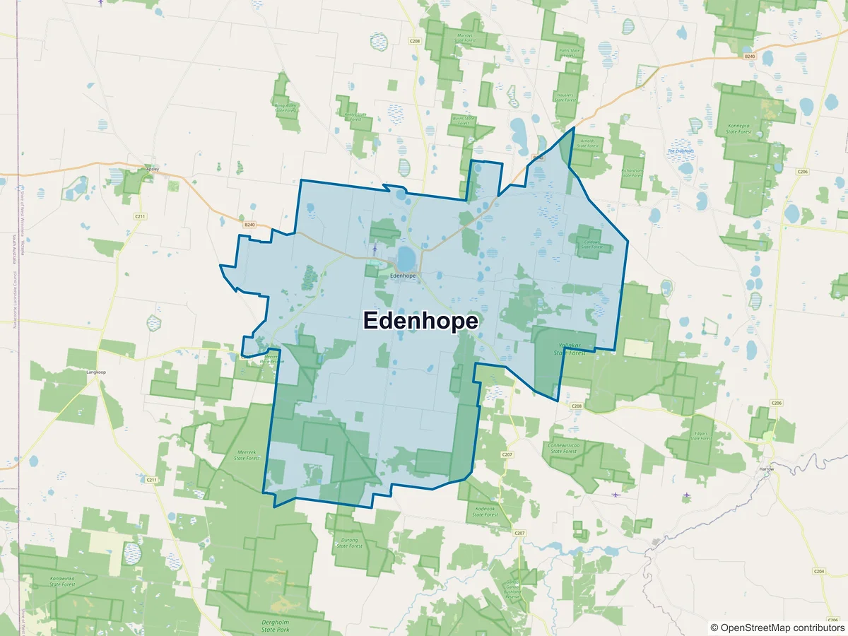 Map of Edenhope, VIC, Australia