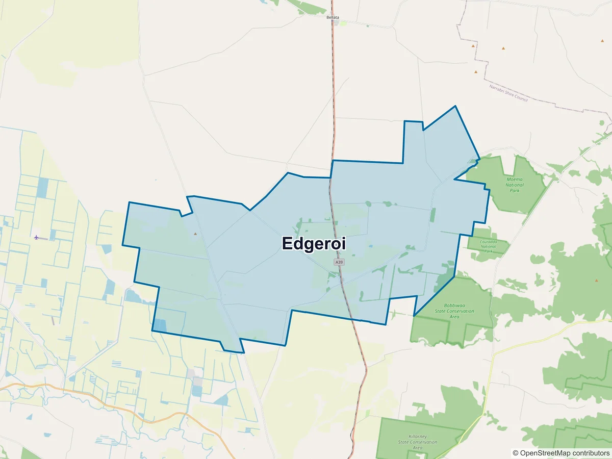 Map of Edgeroi, NSW, Australia