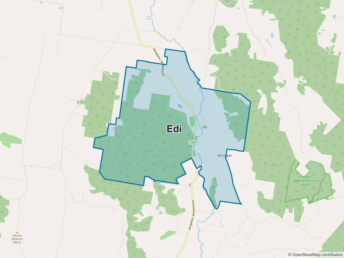 Map of Edi, VIC, Australia