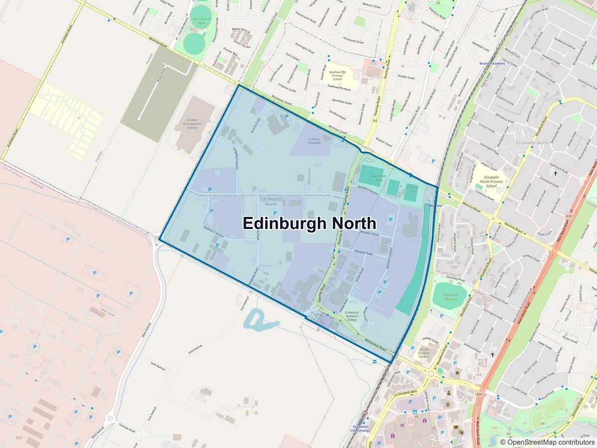 Map of Edinburgh North, SA, Australia