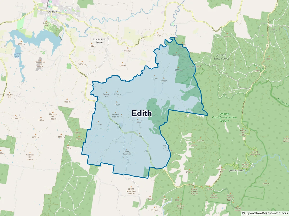 Map of Edith, NSW, Australia