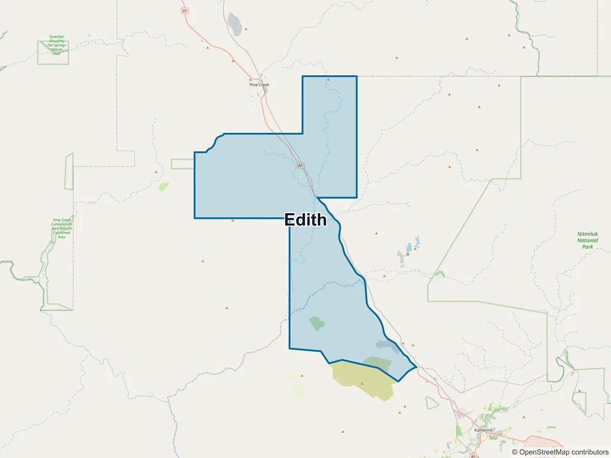 Map of Edith, NT, Australia
