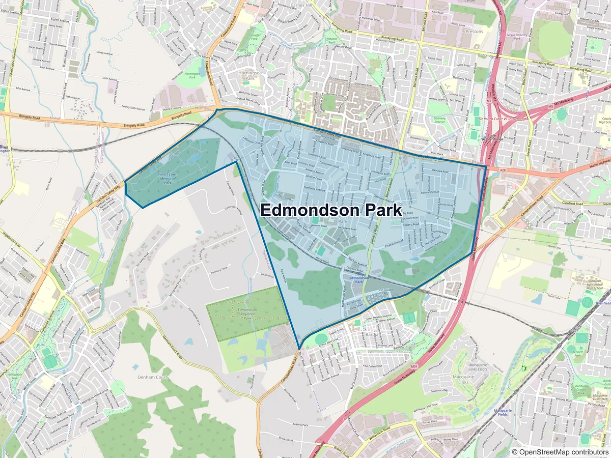 Map of Edmondson Park, NSW, Australia