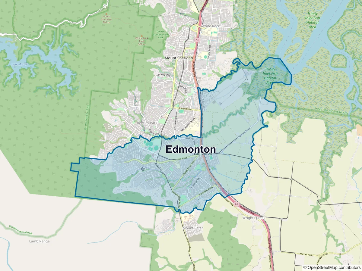 Map of Edmonton, QLD, Australia