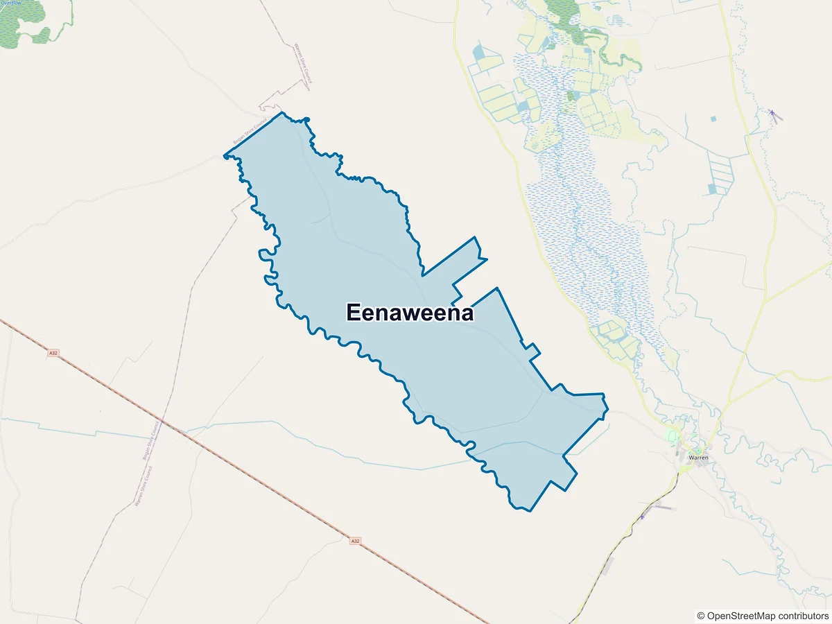 Map of Eenaweena, NSW, Australia