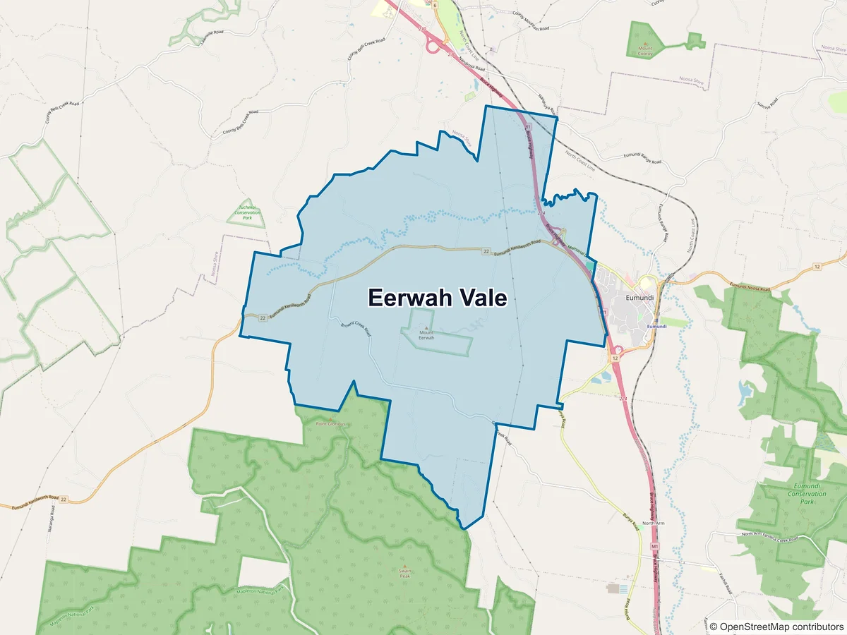 Map of Eerwah Vale, QLD, Australia