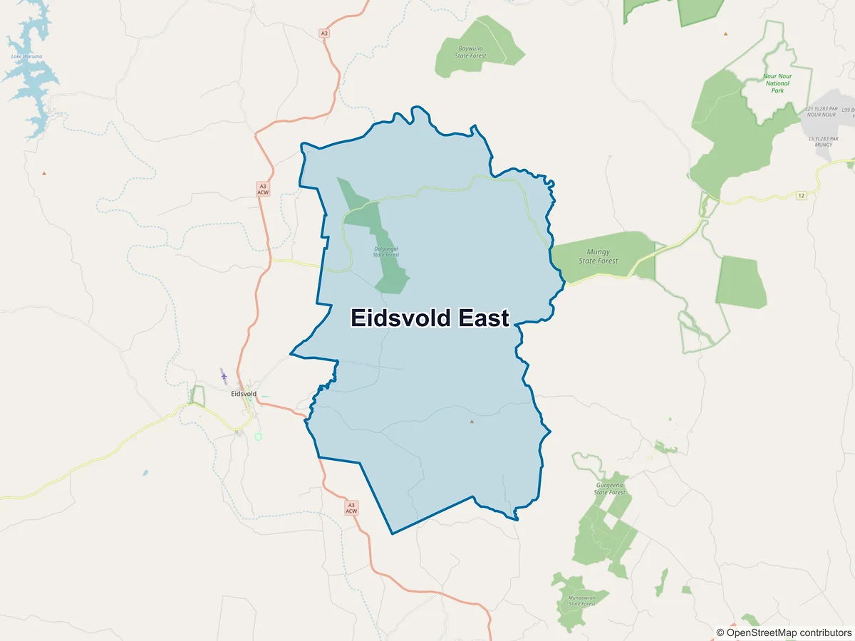 Map of Eidsvold East, QLD, Australia