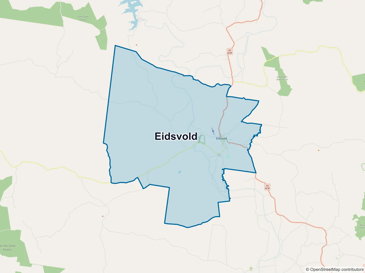 Map of Eidsvold, QLD, Australia