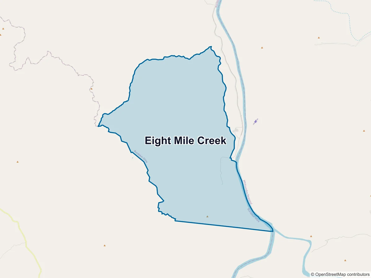 Map of Eight Mile Creek, QLD, Australia