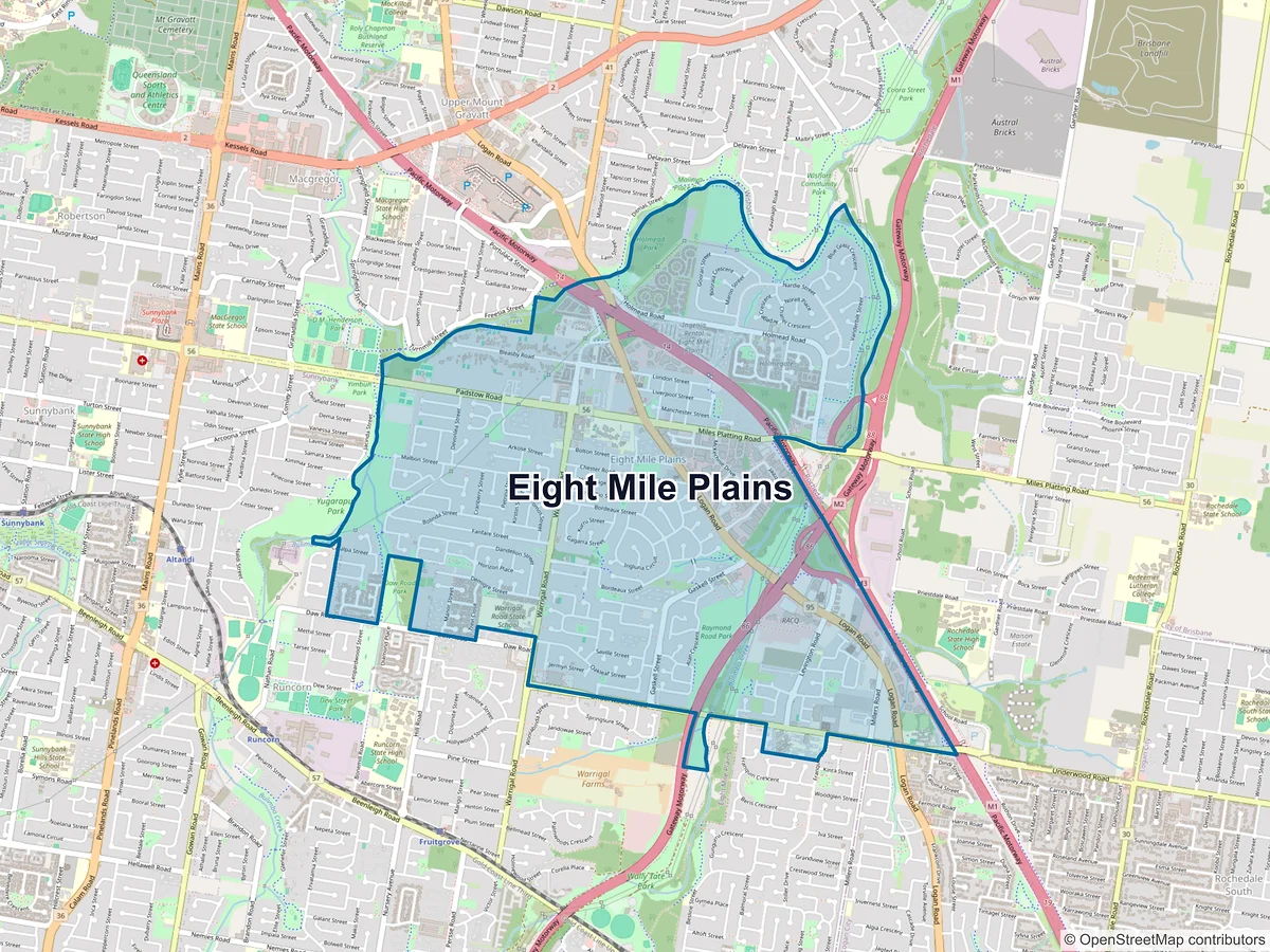 Map of Eight Mile Plains, QLD, Australia