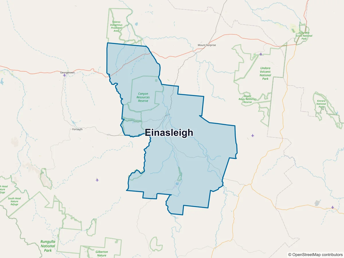 Map of Einasleigh, QLD, Australia