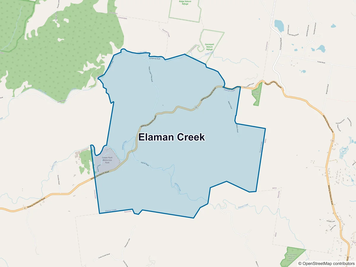 Map of Elaman Creek, QLD, Australia