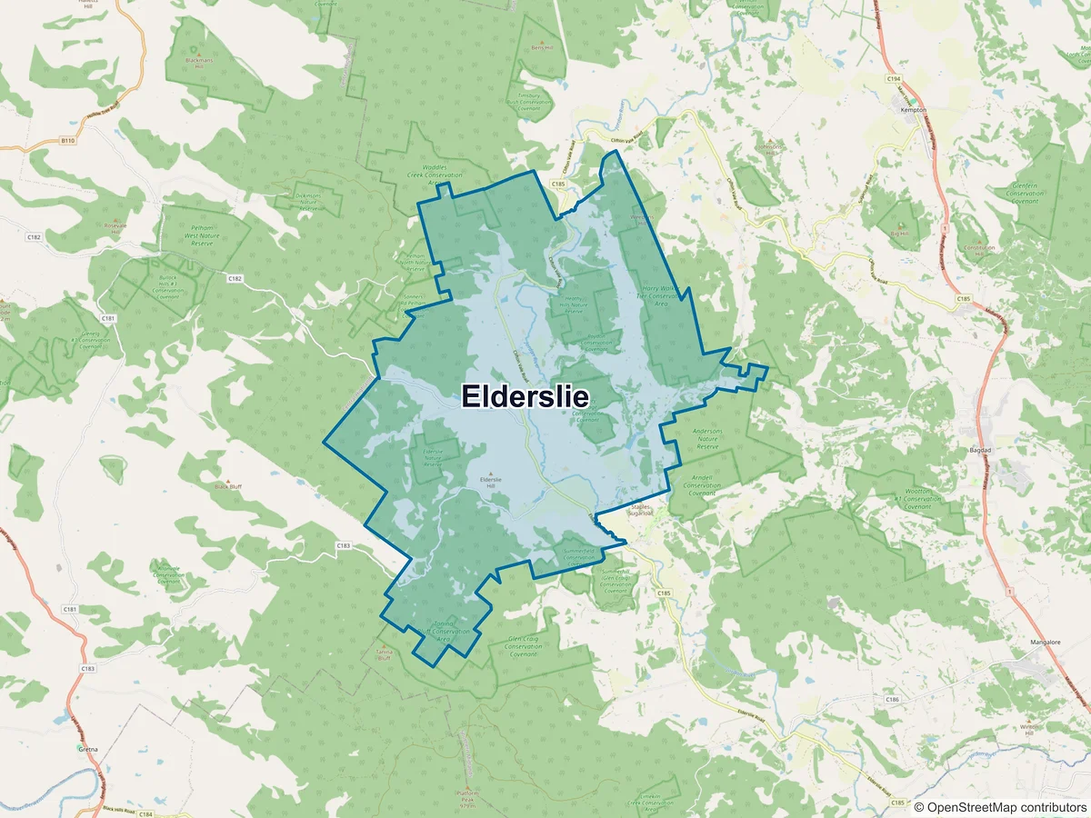 Map of Elderslie, TAS, Australia