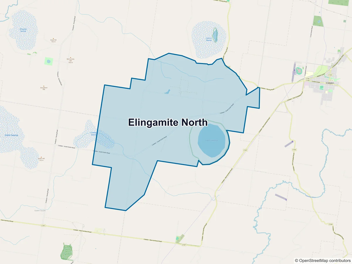 Map of Elingamite North, VIC, Australia